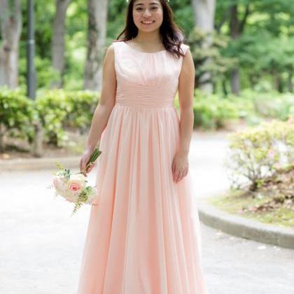 152colors Custom-made Bridesmaid Dress Round Neck..